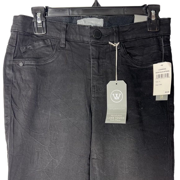 Wit & Wisdom Black Ab Solutions Kick Flare Jeans - Picture 5 of 14